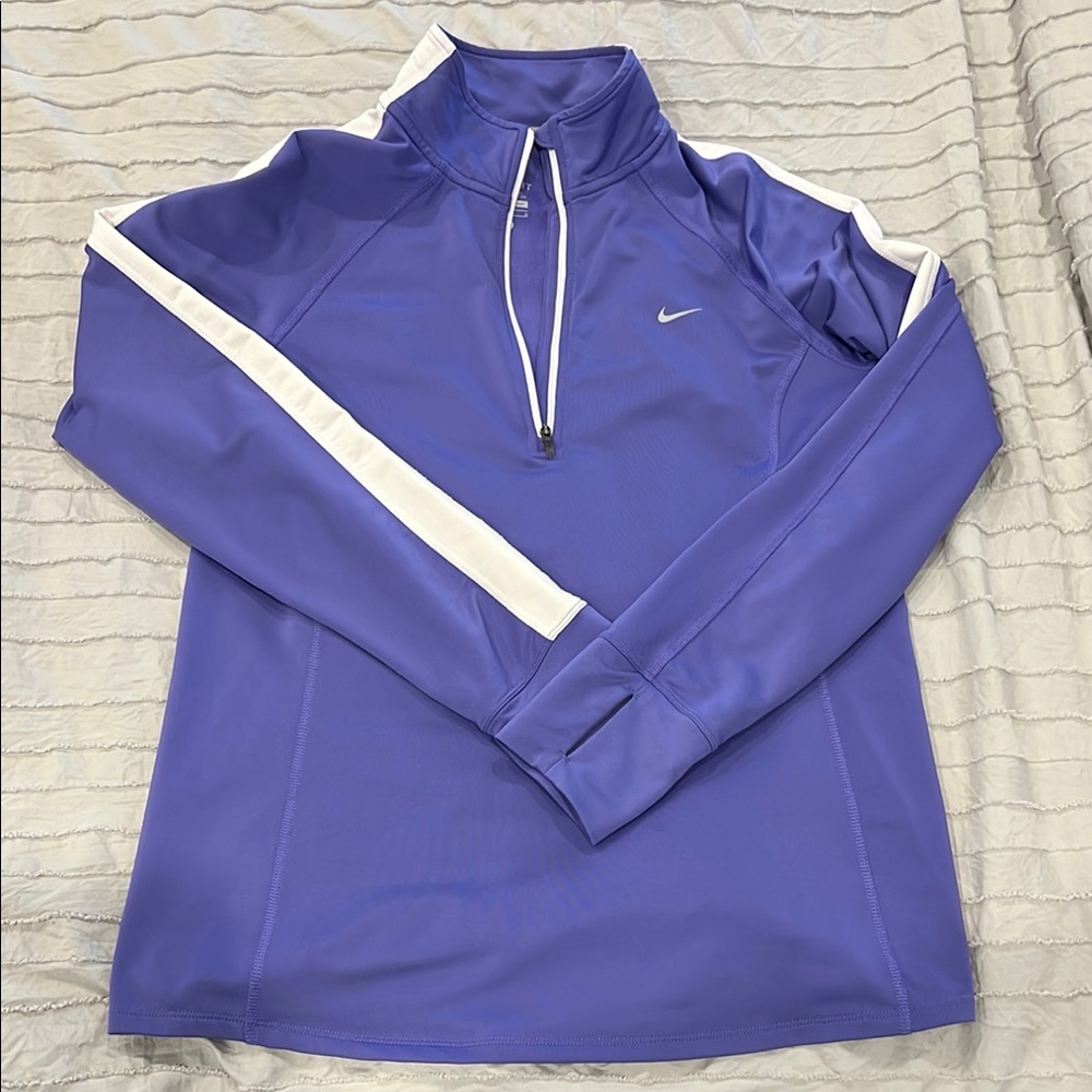 Nike Purple and White Athletic Pullover